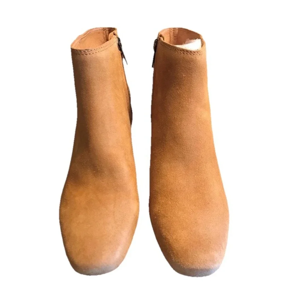 Madewell $198 The Lucien Boot in Suede bronzed birch sz 7 OLDSTOCK Ankle Brazil
